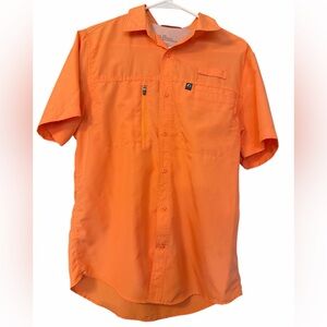 Men’s medium American Outdoorsman button up shirt, orange